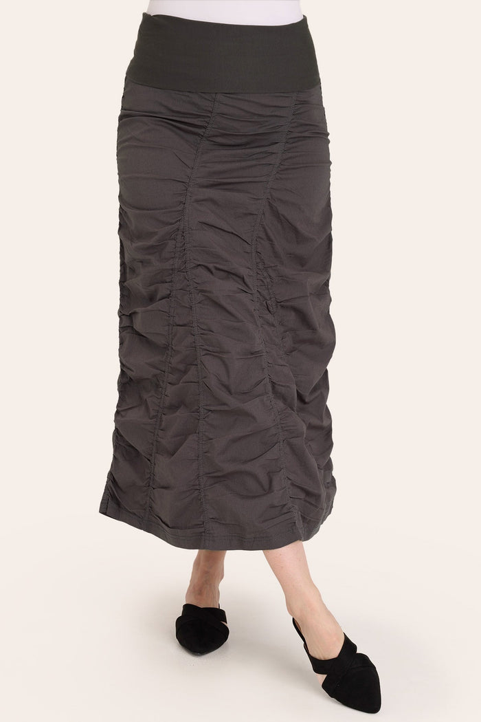 Gored Peasant Skirt in Charcoal