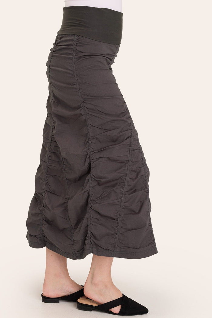 Gored Peasant Skirt in Charcoal