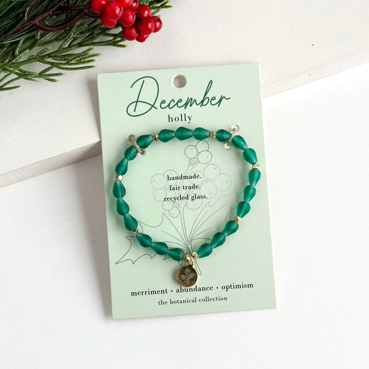 December Botanical Bracelet - Holly