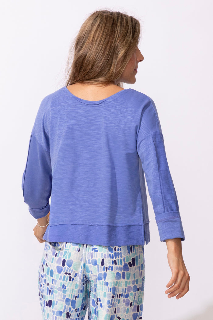Two-Way Pullover in Baja Blue