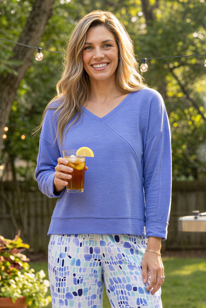 Two-Way Pullover in Baja Blue