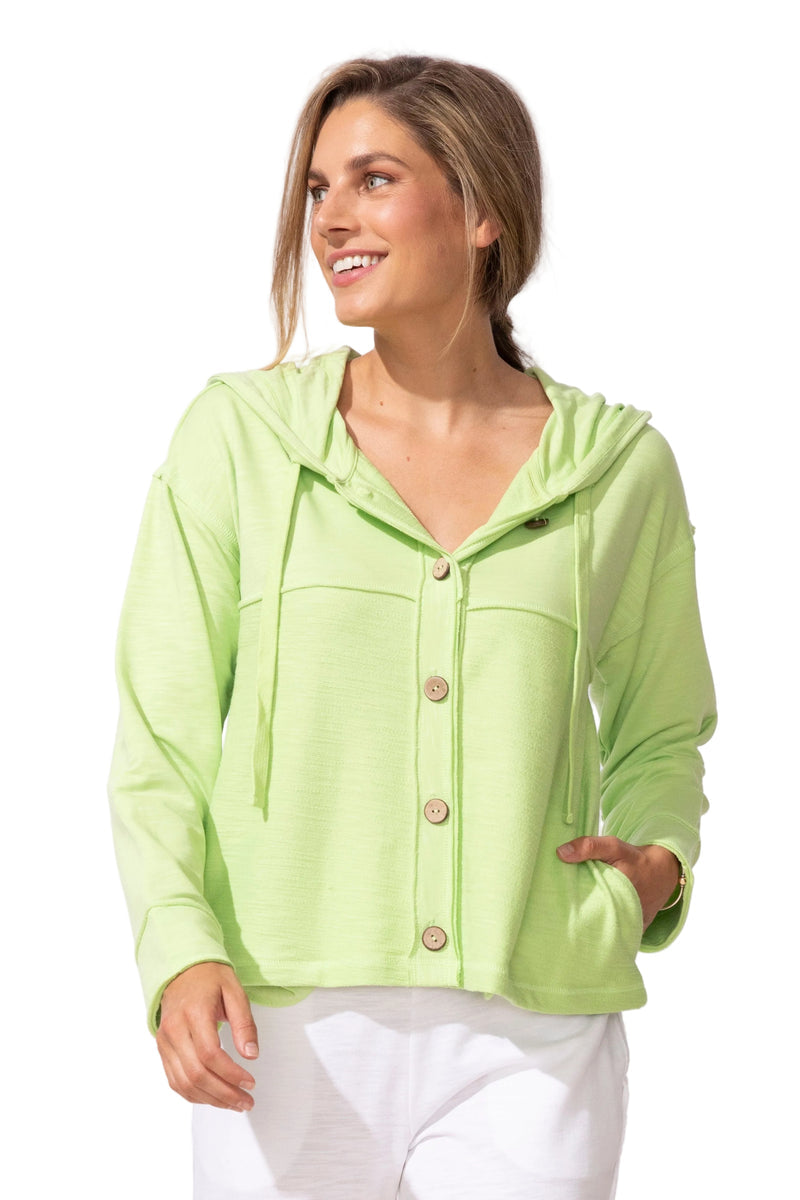 Modal Spandex Cruising Hoodie in Kiwi