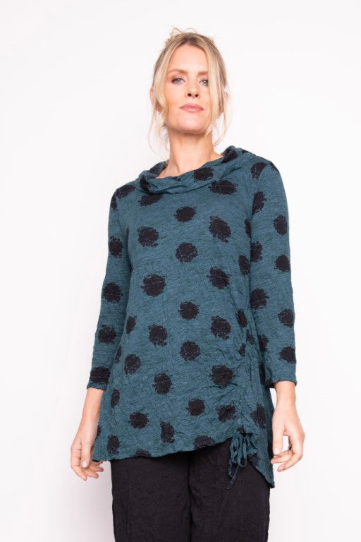 Jetset Crinkle Cowl Tunic in Spruce