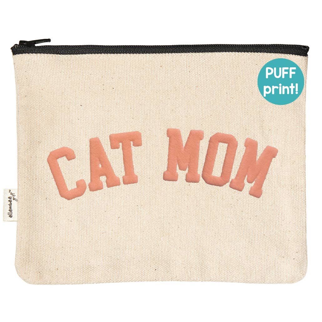Cat Mom - Zipper Canvas Pouch