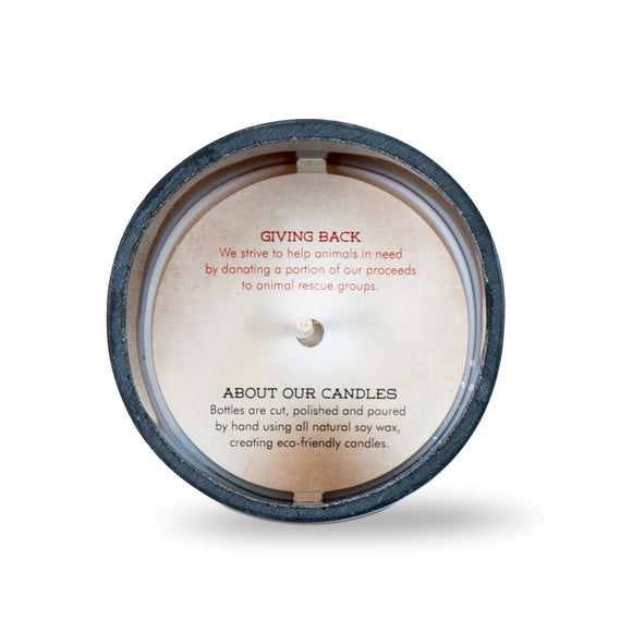 Bourbon and Tobacco Candle - recycled wine