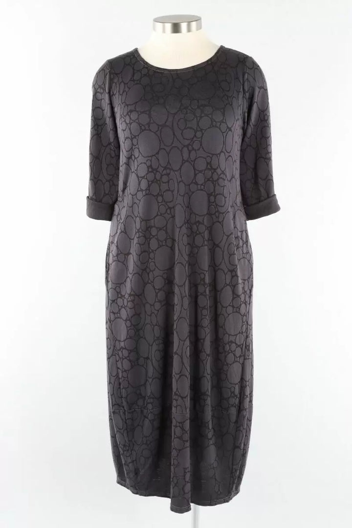 3/4 Sleeve Dress in Anthracite Grey