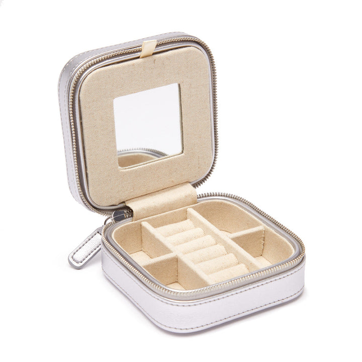 Silver Luna Small Travel Jewelry Case