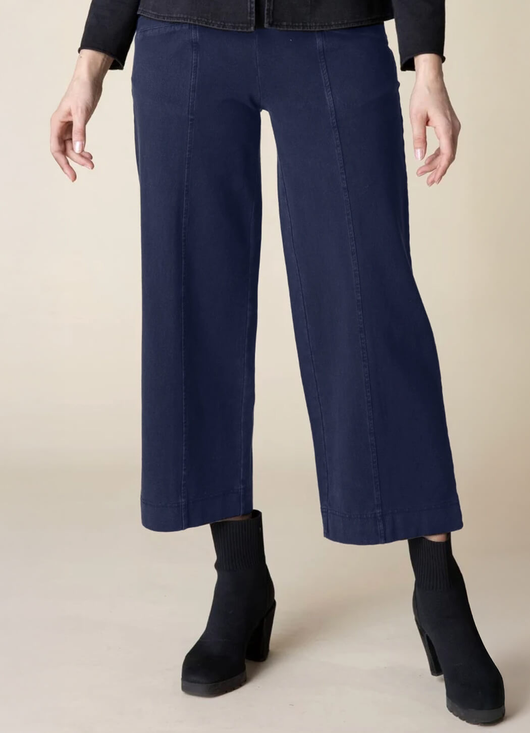 Angle Pocket Stonewash Flood Pant in Denim