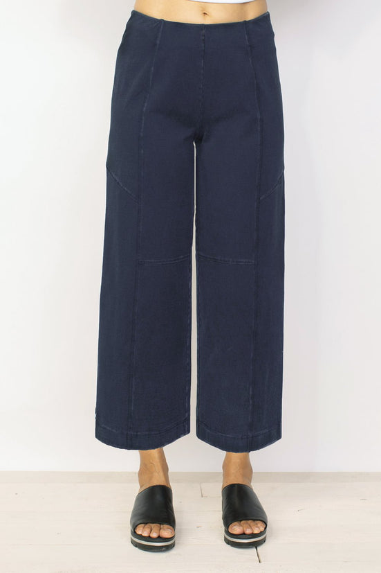 Stonewash Cotton Flood Pants in Denim