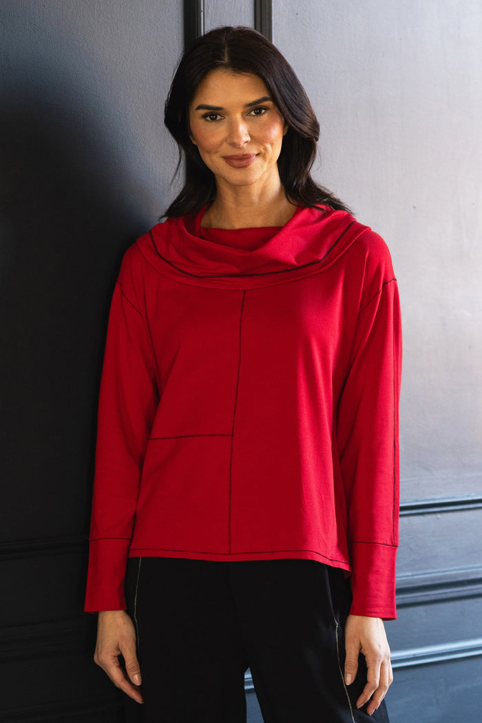 Essential Knit City Top in Red
