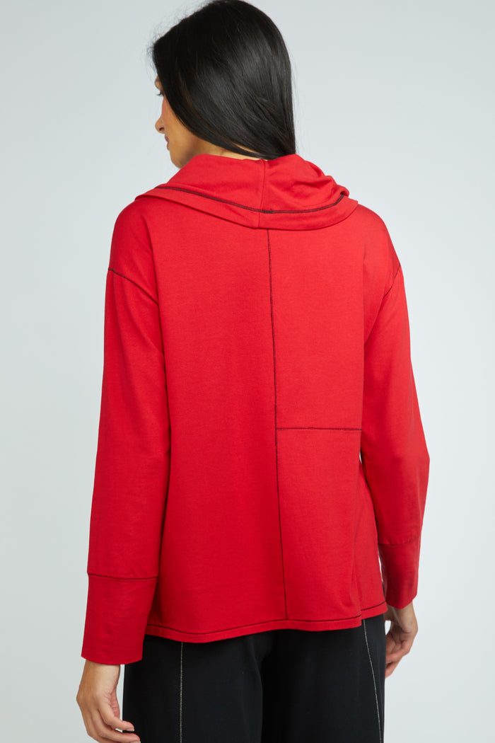 Essential Knit City Top in Red