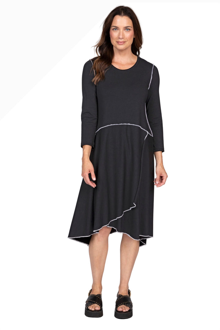 Essential Knit Solid All Year Dress in Black