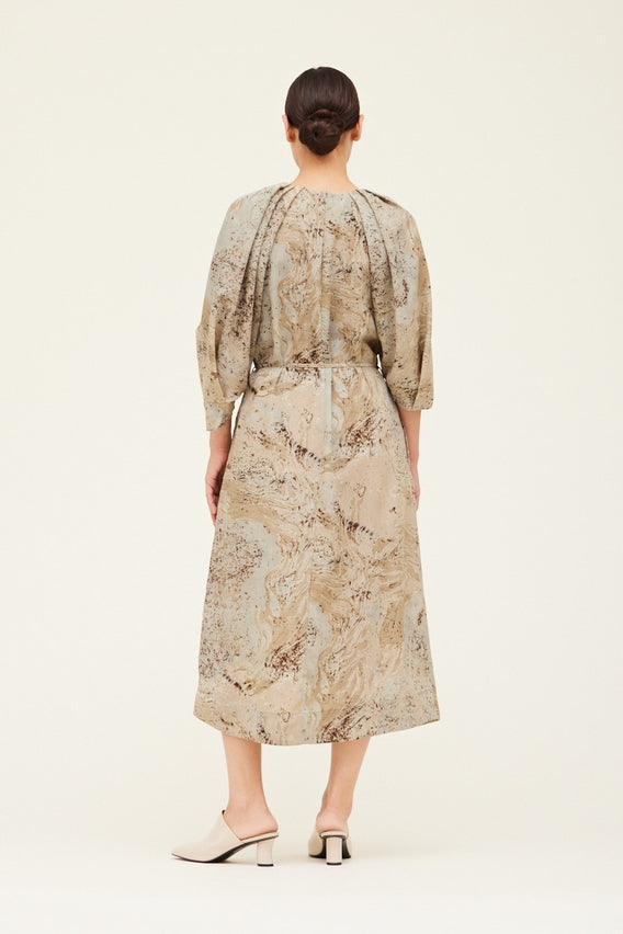 Blossom Sleeve Dress in Desert Sage
