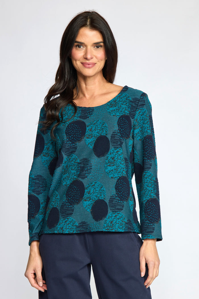 Spotlight Knit Travel Tee in Teal