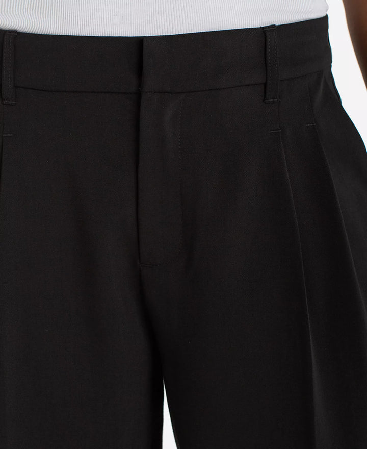 High Rise Bermuda Trouser Shorts in Black