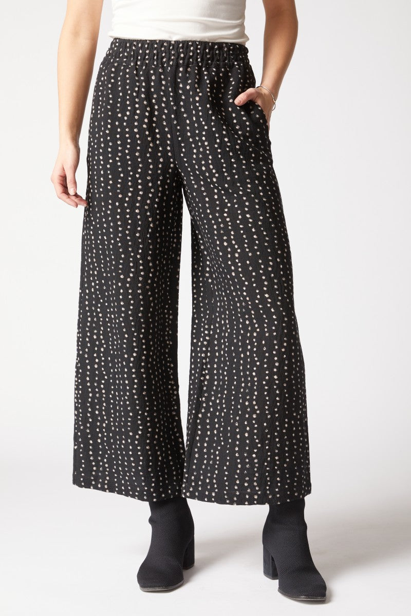 Express Dot Mix Wide Leg Pants in Black