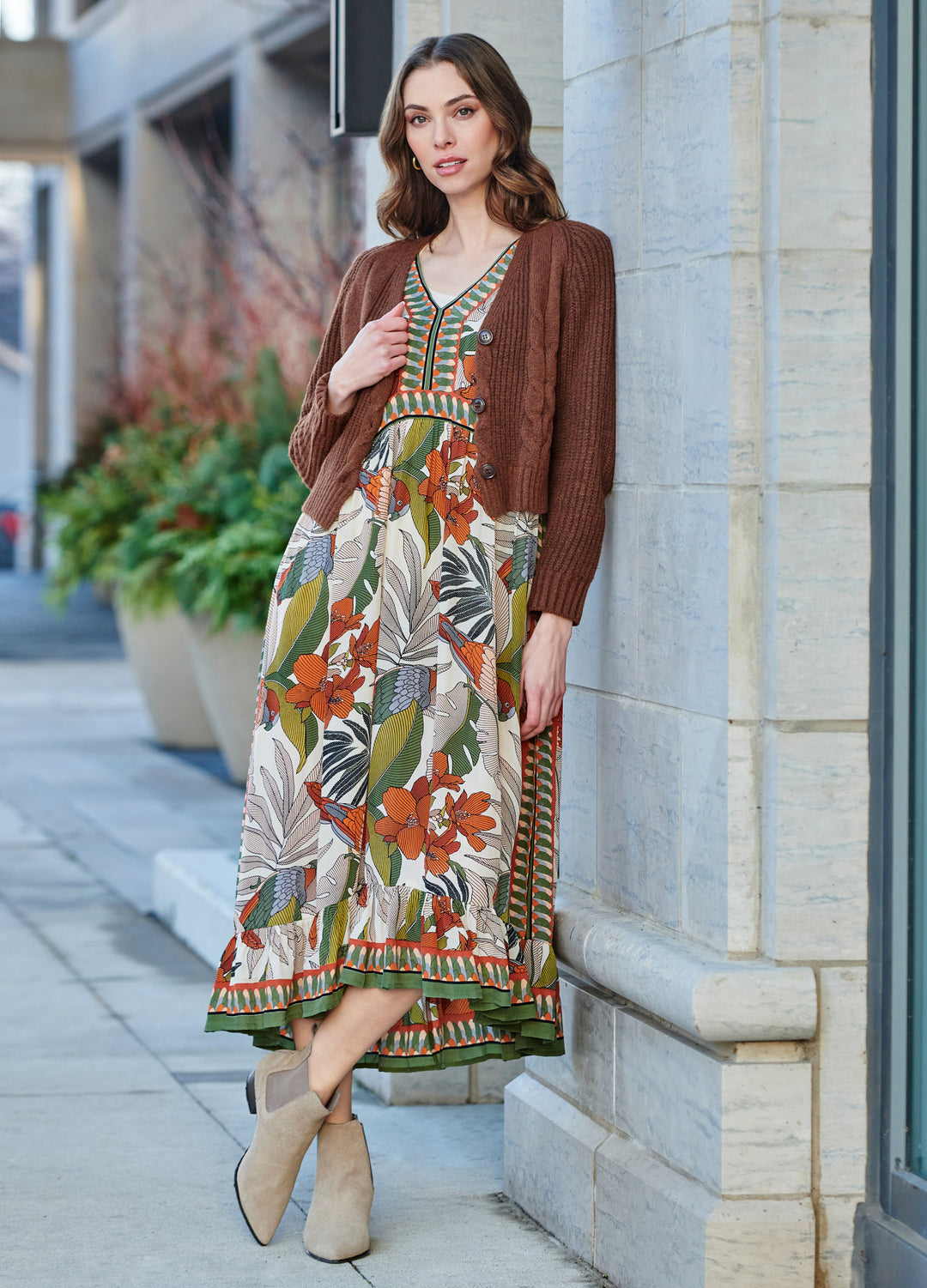 Botanical Midi Dress