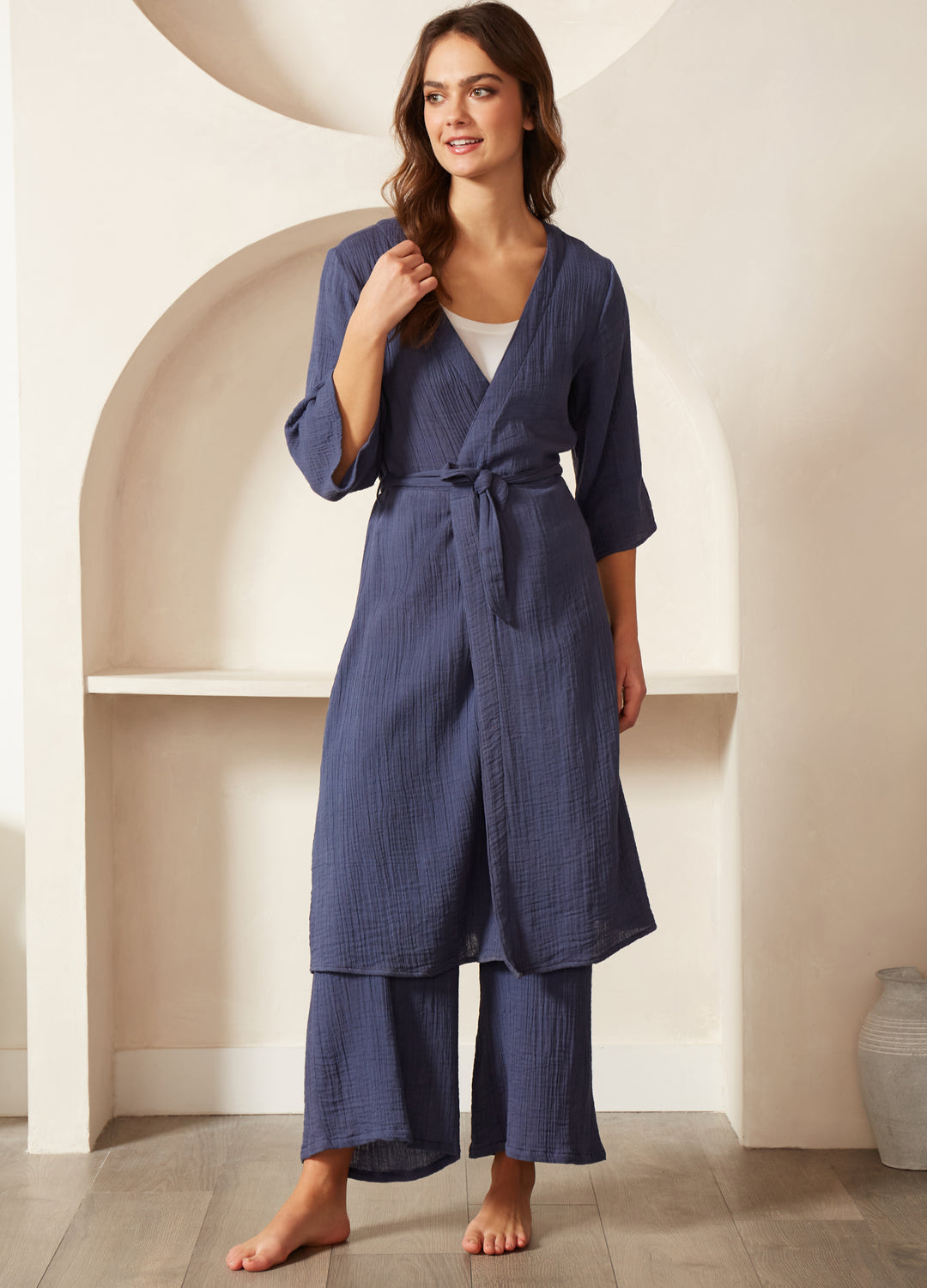 Weekend Lounge Robe in Blue