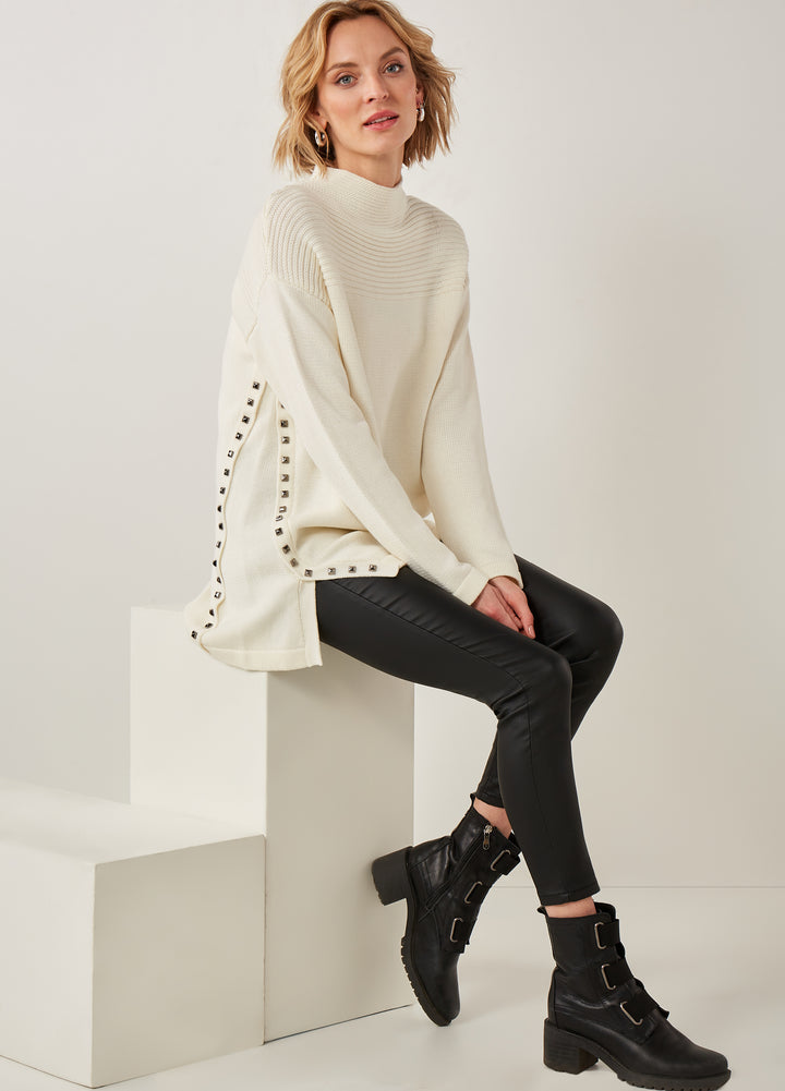 Stella Tunic Sweater in White