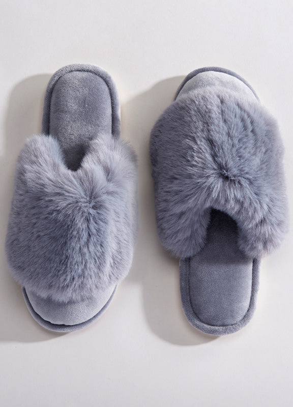 Classic Lounge Mules in Grey Blue