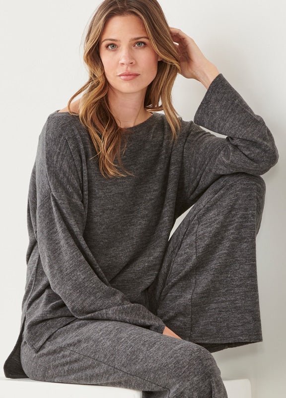 Weekend Lounge Top in Charcoal