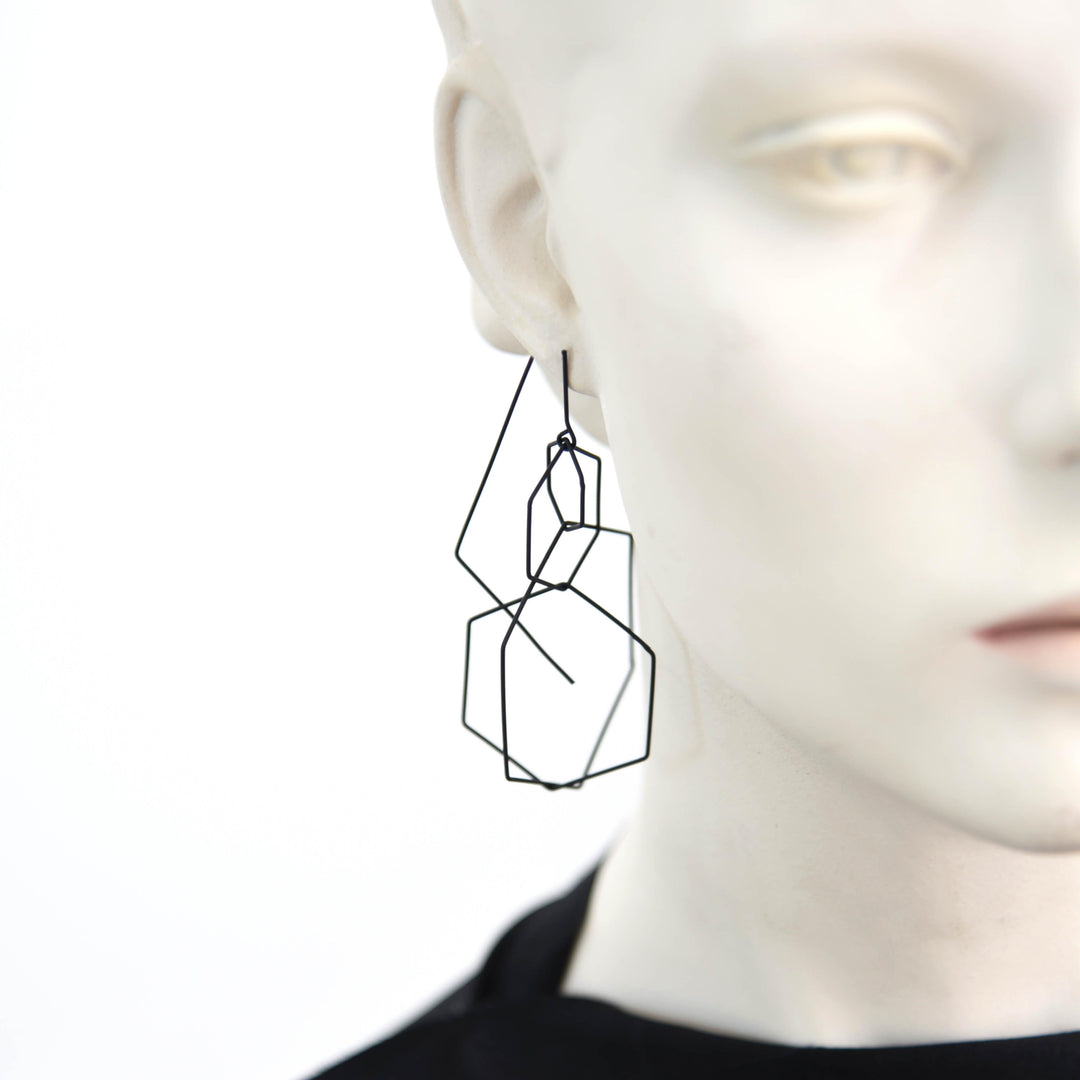 Hexxxx Earrings Matte Black