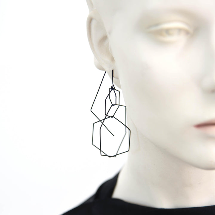 Hexxxx Earrings Matte Black