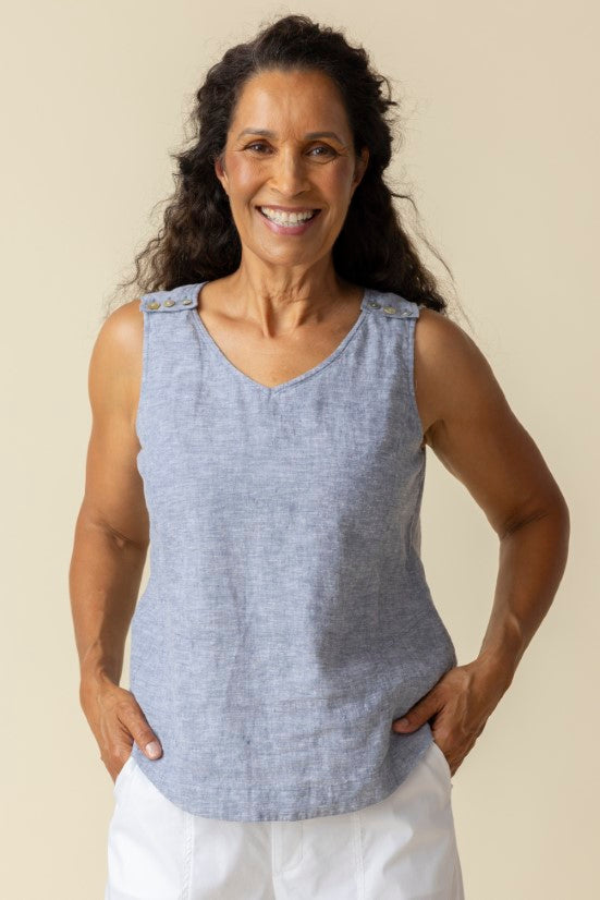 Freshen Up Tank in Indigo