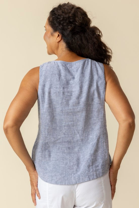 Freshen Up Tank in Indigo