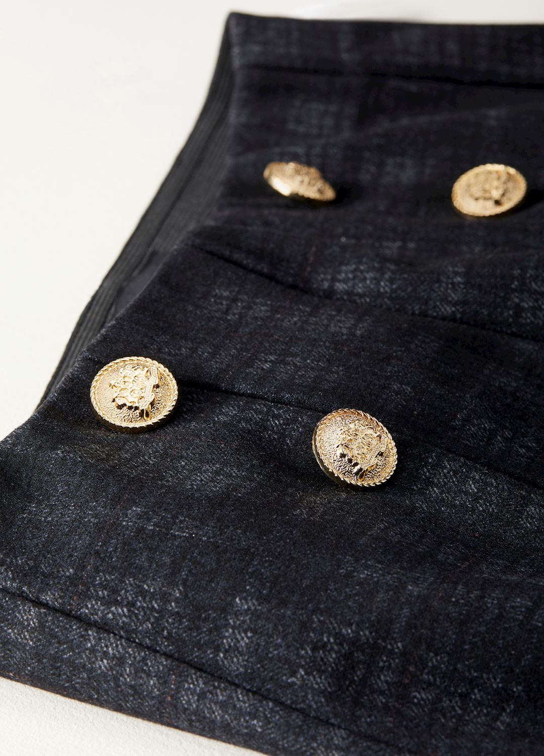 Margo Plaid Ponte Pants in Black Plaid
