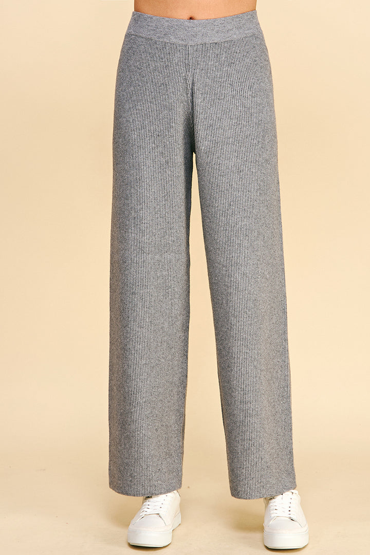 Knit Sweater Pants in Heather Grey
