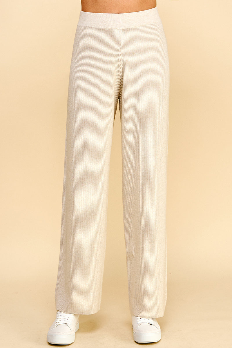 Knit Sweater Pants in Oatmeal