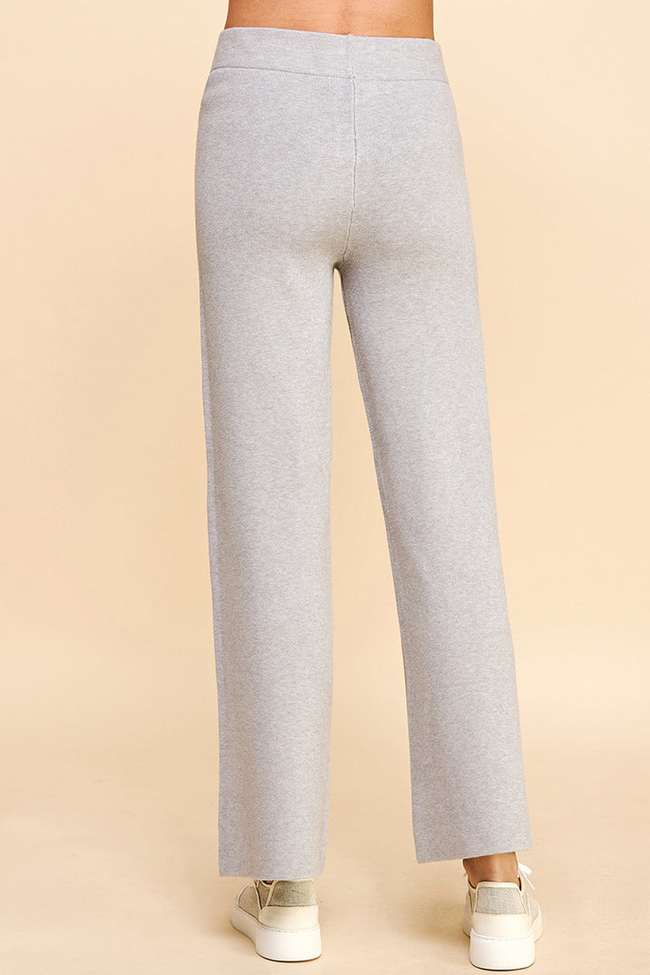 Straight Leg Sweater Pants in Heather Grey
