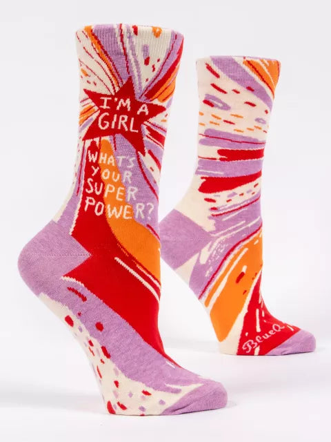 I'm a Girl...Superpower Women's Socks