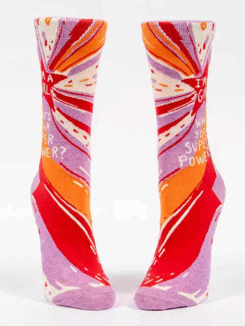I'm a Girl...Superpower Women's Socks