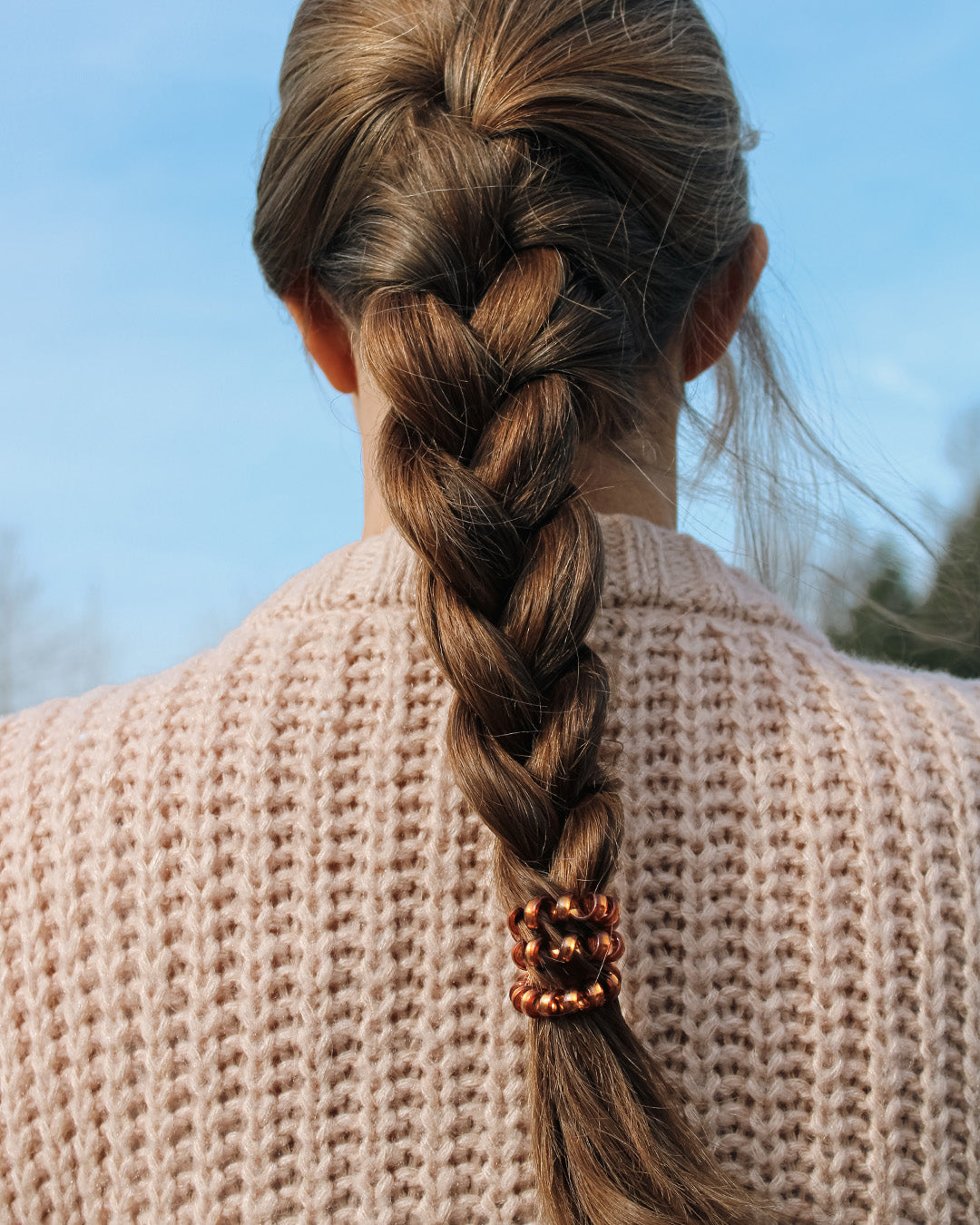 Pack Metallic Hair Cords in Chrome