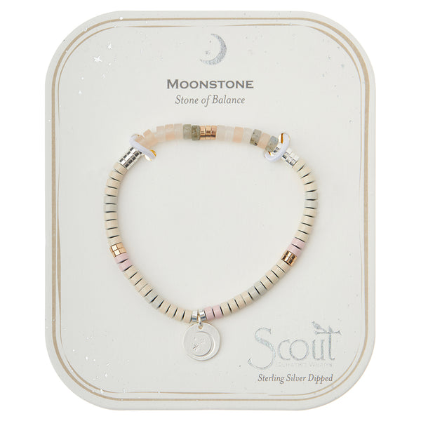 Intention Charm Bracelet - Moonstone/Silver/Gold