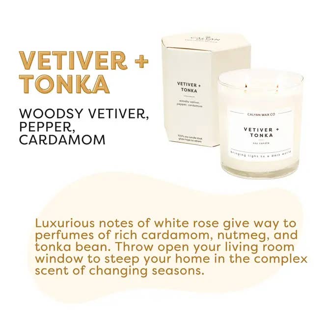 Vetiver + Tonka Glass Tumbler Candle