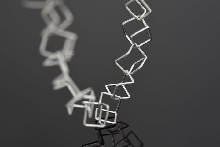 Maze Bracelet Satin Silver