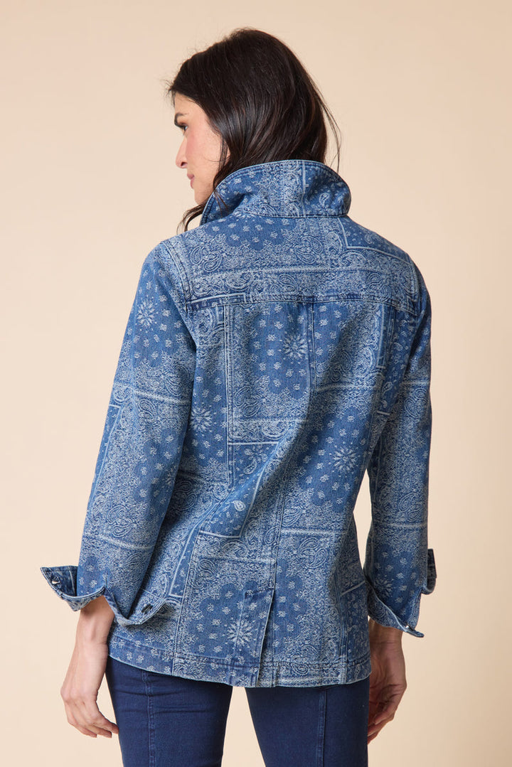 Paisley Jacquard Boyfriend Jacket