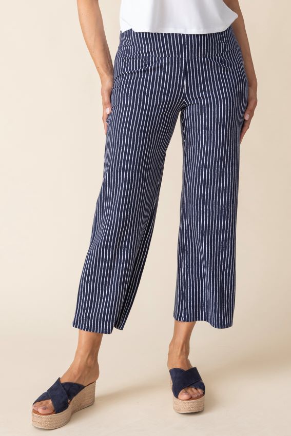 Core Travel Bamboo Flood Pants in Navy
