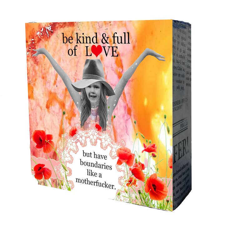 be kind and full of love, but have boundaries... Mini Canvas