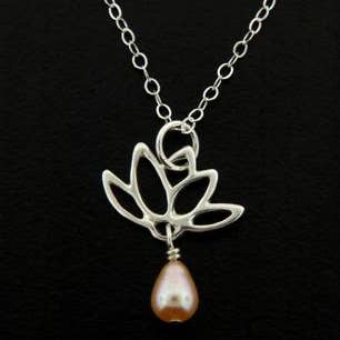 Pink Pearl Lotus Blooms Necklace