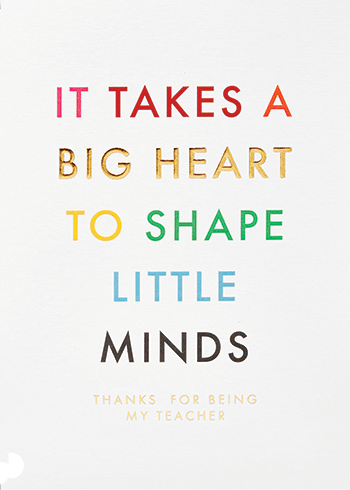 Big Heart Teacher Card