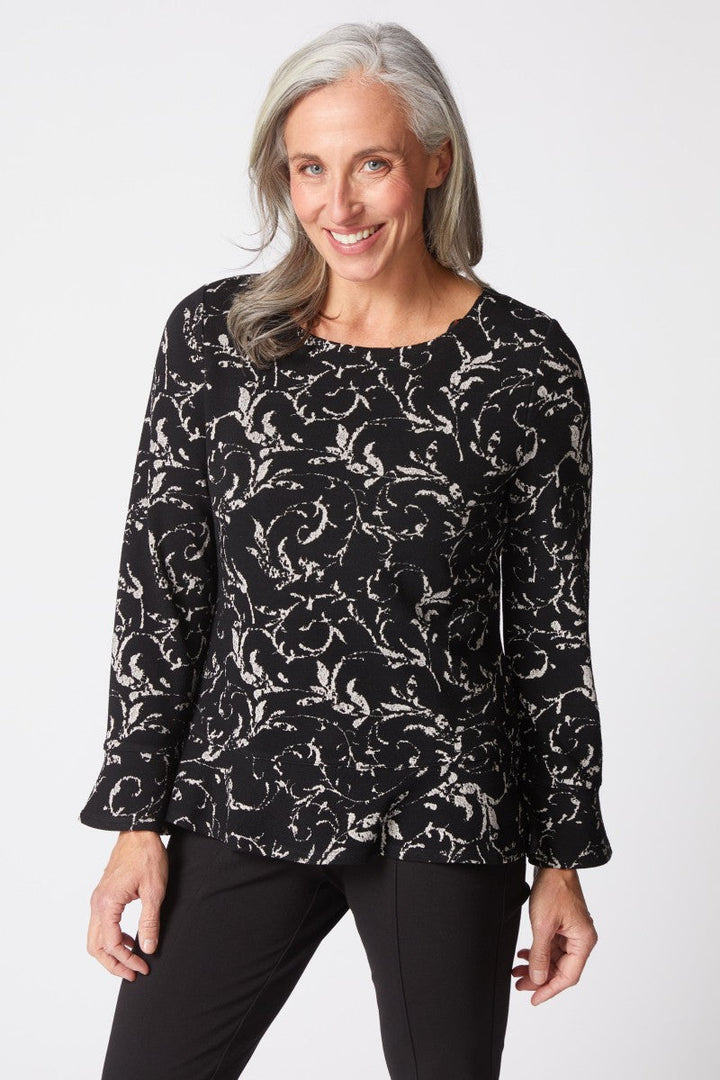Peplum Pullover in Dove
