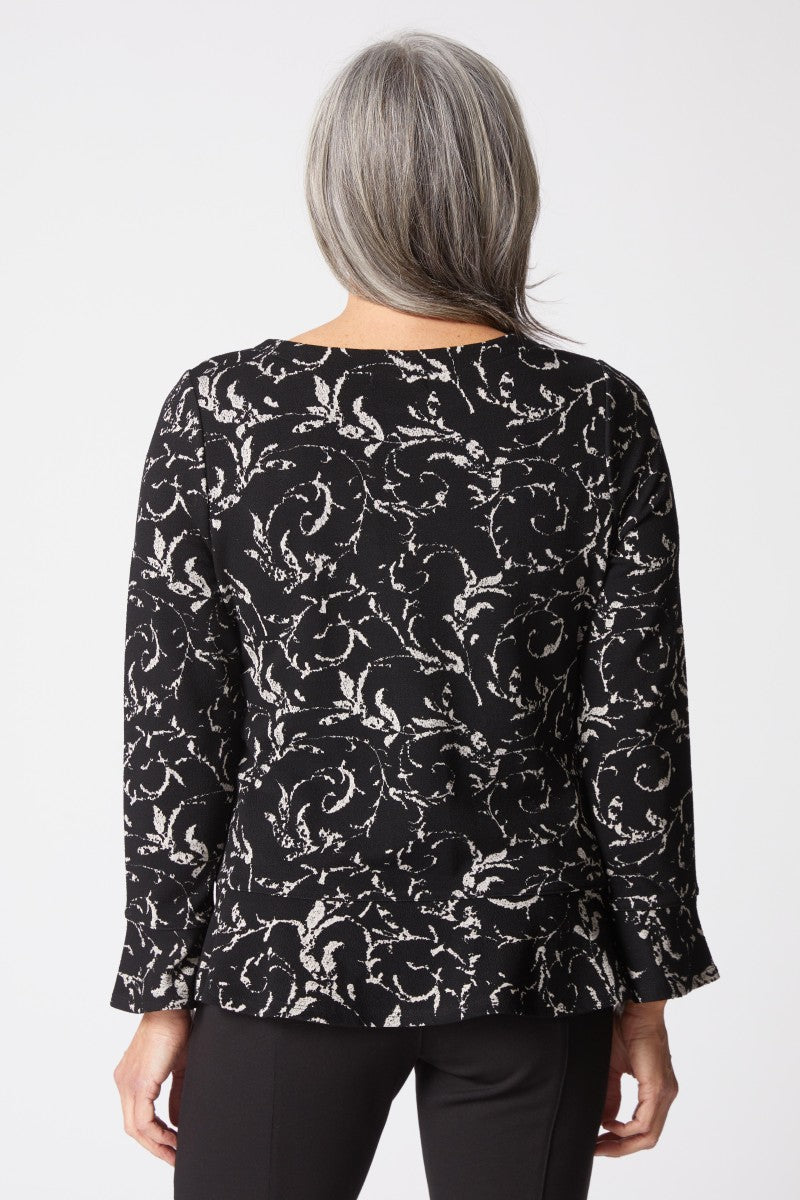 Peplum Pullover in Dove
