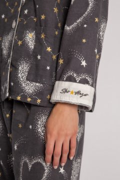 Flannel PJ Set - Star Gazer in Pewter