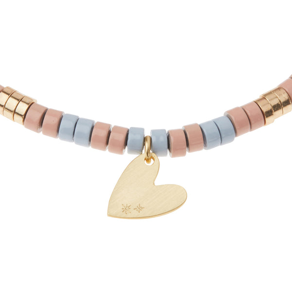 Intention Charm Bracelet - Rhodonite and Gold