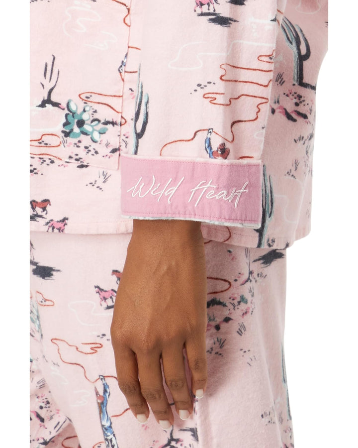 Flannel PJ Set - Cowgirl in Pink Mist