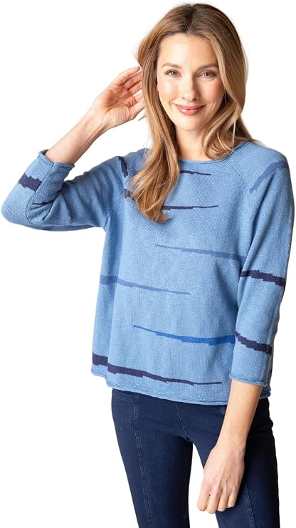 Boardwalk Sweaters Raglan Pullover in Harbour